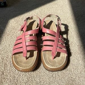 NWOB pink leather Dansko sandals sz 39